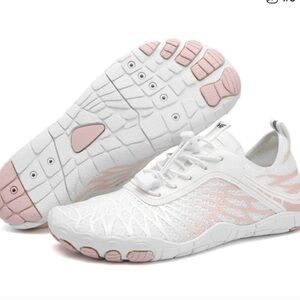 Hike Footwear Lorax Pro White and Pink Barefoot Shoes